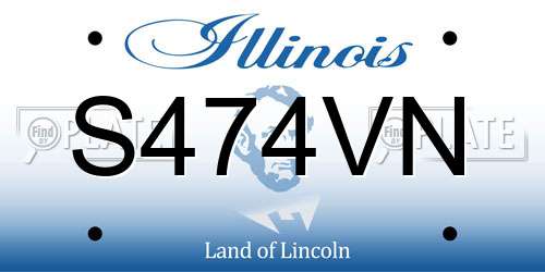S474VN Illinois License Plate