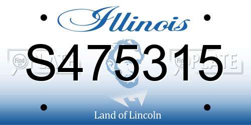 S475315 Illinois License Plate