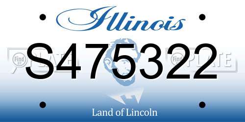 S475322 Illinois License Plate