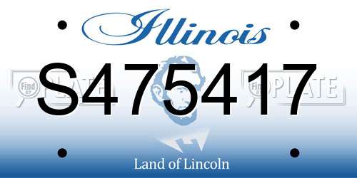 S475417 Illinois License Plate