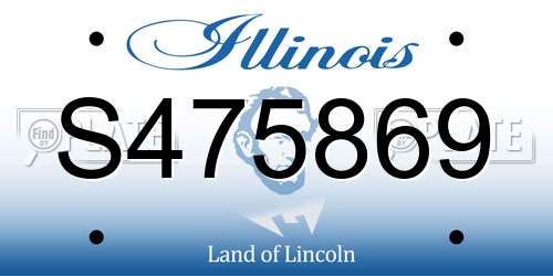 S475869 Illinois License Plate
