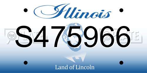 S475966 Illinois License Plate
