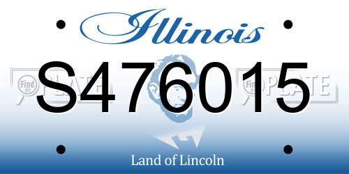 S476015 Illinois License Plate