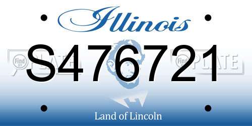 S476721 Illinois License Plate