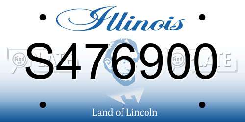 S476900 Illinois License Plate