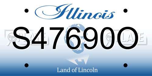 S47690O Illinois License Plate
