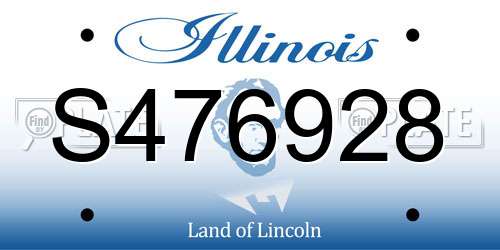 S476928 Illinois License Plate