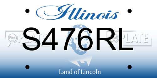 S476RL Illinois License Plate