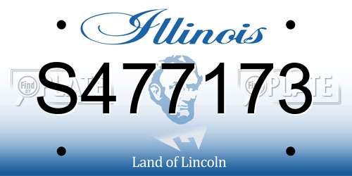 S477173 Illinois License Plate