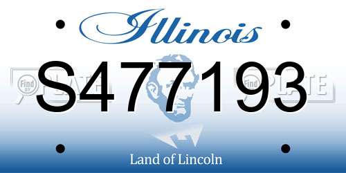 S477193 Illinois License Plate