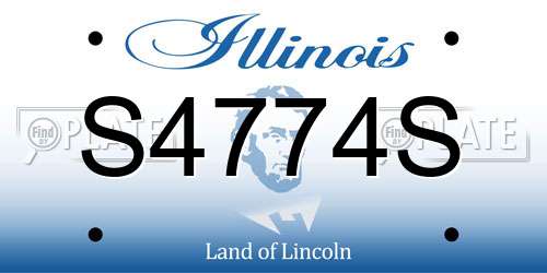 S4774S Illinois License Plate