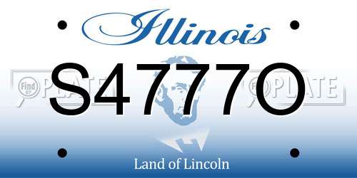 S4777O Illinois License Plate
