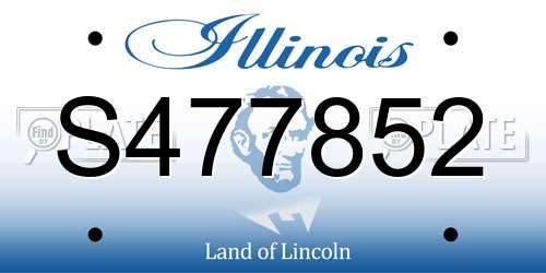 S477852 Illinois License Plate