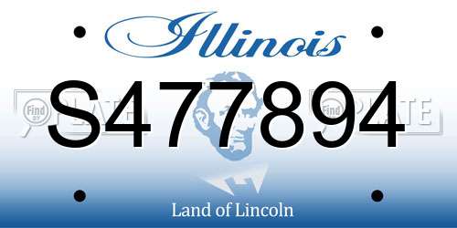 S477894 Illinois License Plate