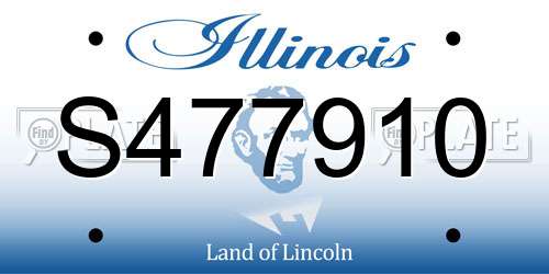 S477910 Illinois License Plate