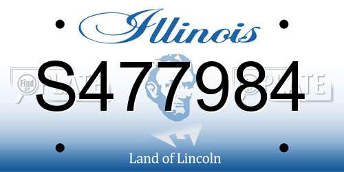 S477984 Illinois License Plate