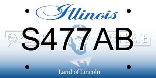 S477AB Illinois License Plate