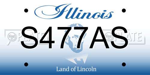 S477AS Illinois License Plate