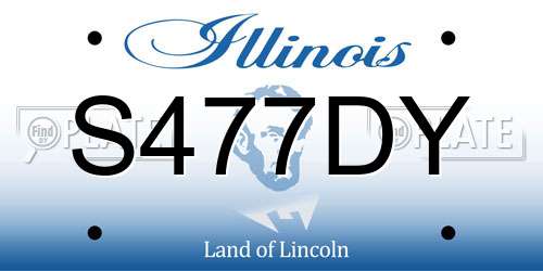 S477DY Illinois License Plate