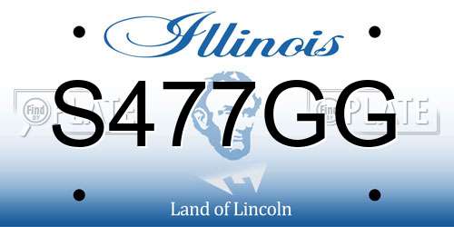 S477GG Illinois License Plate