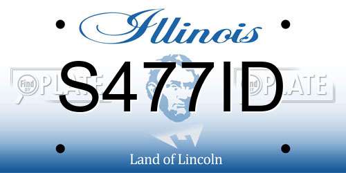 S477ID Illinois License Plate
