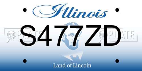 S477ZD Illinois License Plate