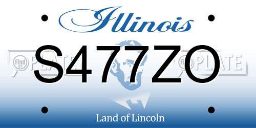 S477ZO Illinois License Plate