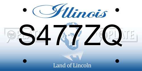 S477ZQ Illinois License Plate
