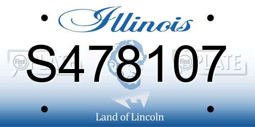 S478107 Illinois License Plate