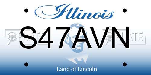 S47AVN Illinois License Plate
