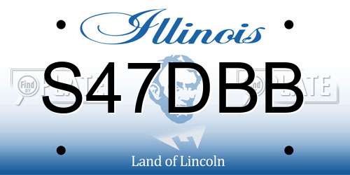 S47DBB Illinois License Plate