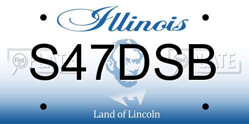 S47DSB Illinois License Plate