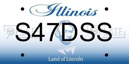 S47DSS Illinois License Plate