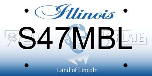 S47MBL Illinois License Plate