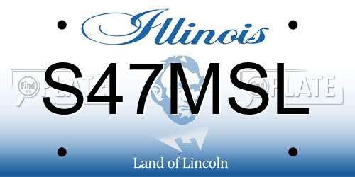 S47MSL Illinois License Plate