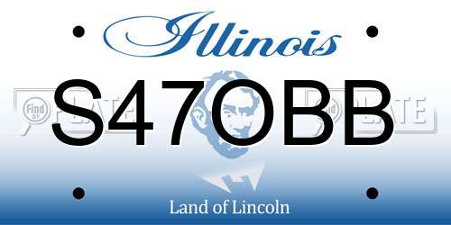S47OBB Illinois License Plate