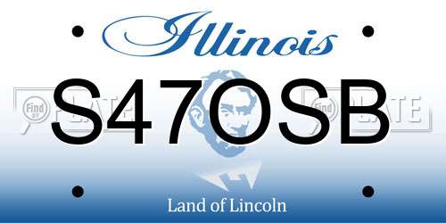 S47OSB Illinois License Plate