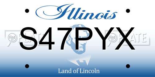 S47PYX Illinois License Plate