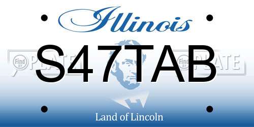 S47TAB Illinois License Plate