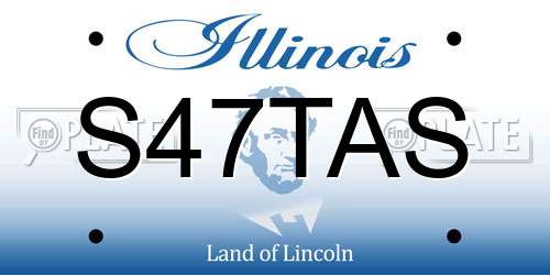 S47TAS Illinois License Plate