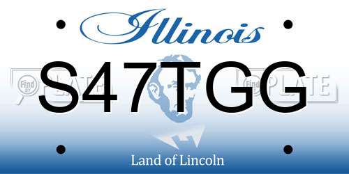 S47TGG Illinois License Plate