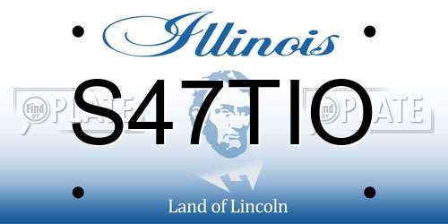 S47TIO Illinois License Plate