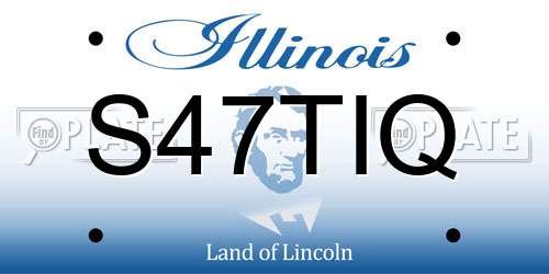 S47TIQ Illinois License Plate