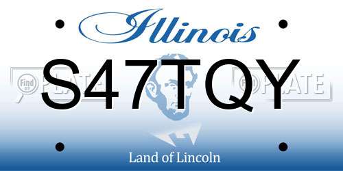 S47TQY Illinois License Plate