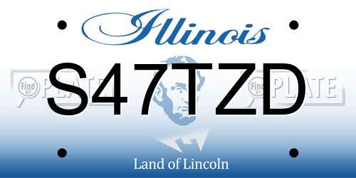 S47TZD Illinois License Plate