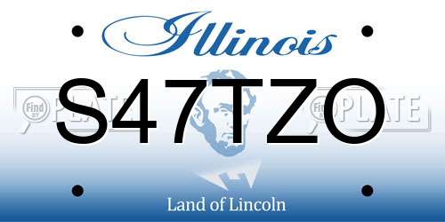 S47TZO Illinois License Plate