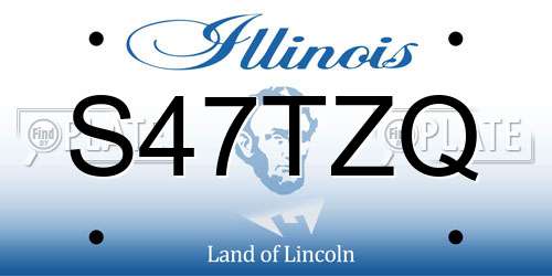 S47TZQ Illinois License Plate