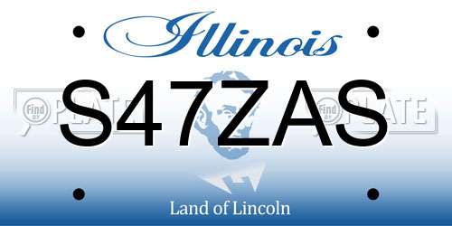 S47ZAS Illinois License Plate