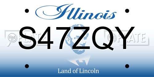 S47ZQY Illinois License Plate
