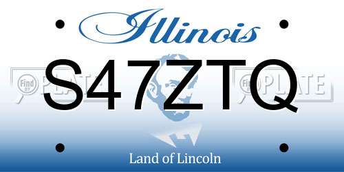 S47ZTQ Illinois License Plate